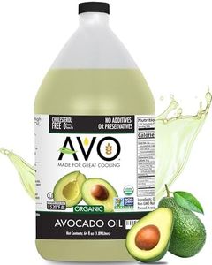 AVO ORGANIC 100% AVOCADO Oil Frying, Baking, Non-stick Sautéing, Salads, Vinaigrette, Marinades, Pan Coating, General Cooking 64 Fl-oz (Half a Gallon), NO preservatives added, Naturally Processed