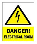 KREEPO danger electrical room Sticker (Pack of 2)