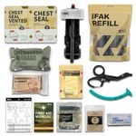 RHINO RESCUE First Aid Kit, Trauma Kit, Combat Wound Care Dressing Pack, IFAK Refill Supplies