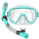 Seovediary Snorkel Set, Snorkeling Gear for Adults Anti-Fog Panoramic View Swim Mask Dry Top Snorkel Kit with Travel Bag for Snorkeling Scuba Diving Swimming Travel