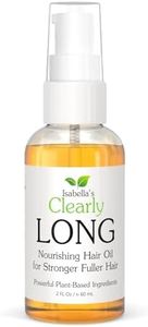 Clearly LONG, 100% Natural Hair Strengthening + Conditioning Leave In Treatment for Split Ends, Dry Damaged Hair with Castor, Jojoba, Argan Oils | Sulfate Free, Alcohol Free (60 mL)