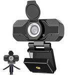 USB 2.0 720P 1080P HD Webcam Web Camera Video with Mic Microphone Clip-on for MSN Skype Desktops Computer PC Android TV (S50 720P)