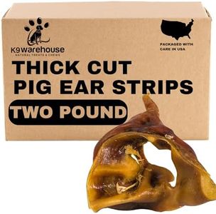 K9warehouse Pig Ears Strips - 32oz USA Packed - Natural Bulk Pig Ear Slivers - Treats Made of 100% Pure Pork - Alternative to Rawhide Chews - Thick Cut Pigs Ear Dog Treats for Small to Large Dogs
