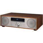 Crosley CR3501A-WA Fleetwood Bluetooth FM Clock Radio and CD Player, Walnut