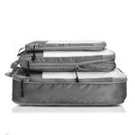 Compression Packing Cubes for Travel, NICOSHOW 3 Set Packing Cubes Travel Organizer, Compressible Packing Cubes for Carry On Luggage, Grey