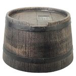 Nature Rain Butt Stand with Wood Look 30.5x58cm Brown Water Barrel Storage Tub