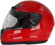 TAO MOTOR T HY-901 Helmets Motorcycle Full Face Helmet, D.O.T Certified Approved, Detachable cheek pads (Red-XL)