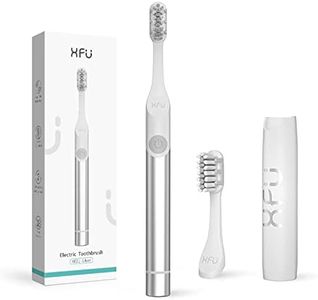 Seago Battery Electric Toothbrush with 2 Brush Heads, Travel Electric Toothbrush Portable Toothbrush, Sonic Electric Toothbrush for Adults and Kids, Battery not Included (Silver)