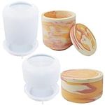 2 PCS Large Jar Resin Mold with Lid
