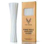 1st Deer Fibre Reed Sticks – 100 pcs White Reed Diffuser Sticks for Essential Oil Aroma Refill, Spa, Fragrance, Aromatherapy (24 cm x 3 mm)