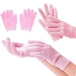 STAREWA Moisturizing Gloves for Women & Men - Silicone Spa Gel Hands, Soft Exfoliating Hydrating Gloves for Cracked Hands, Cuticles, Rough Skin, Dead Skin, Repairing Dry Cracked Hands(MULTI Colour)
