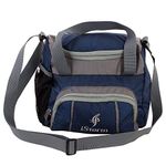 iStorm Spice Lunch Bag Navy Blue & Grey Lunch Bag for Office Men, Women and Kids, Quality Tiffin Bag for School, Picnic, Work, Carry Bag for Lunch Box