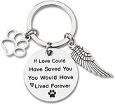 Pet Memorial Gifts for Loss of Dog Sympathy Keychain for Pet Owner Remembrance Gifts for Loss of Pet Paw Prints Keychains Cat Dog Bereavement Gifts for Friends Sisters