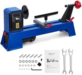 Wood Lathe, 14" x 20" Benchtop Wood Lathe Machine 0.5 HP Infinitely Variable Speed 1040-2980 RPM, Wood Turning Lathe Machine with Wrench & 2 Chisels for Woodworking, Woodturning