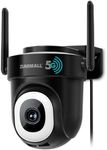 ZUMIMALL 5MP 5G Cameras for Home Security Outdoor, 24/7 Recording Security Camera Outdoor Wired, 360°PTZ Outdoor Security Camera, Auto Tracking, Motion&Noise Alert, Plug-in, Works with Alexa, IP66