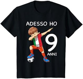 Bambino 9 Compleanno Bambini & Calcio Italia - Regalo Di 9 Anni Maglietta