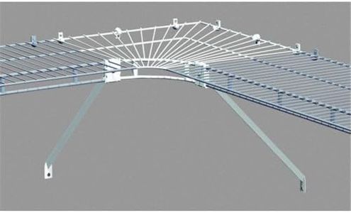 ClosetMaid 2106700 Shelf and Rod Wire Closet Corner Shelf Kit
