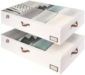 StorageWorks 117L Under Bed Storage Containers with Handles and Label Holder, 2 Pack Ultra-thick Fabric Underbed Bins, Closet Organizer for Clothes, Blankets, Sweater