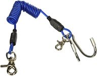 SEAC Unisex Adult Clip Double Gancho Underwater Hook With Stainless Steel Carabineers - Blue, Size U