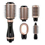 Nicebay Hair Dryer Brush, 4 in 1 Blow Brush with Ceramic Coating, One Step Hot Air for Dryer, Styler, Volumizer, Curler, 3 Temperature Settings, Detachable Design, Suitable all Types