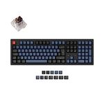 Keychron K10 Pro QMK/VIA Custom Wireless Mechanical Keyboard, Hot-Swappable ISO UK Layout Full Size 108 Keys Programmable RGB Backlit Brown Switch, Bluetooth/USB-C Wired for Mac Windows Linux
