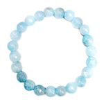 DAIVYA WELLNESS Jewellery Bracelet for Women and Men - Natural Aquamarine Healing Bracelet Reiki Chakra Crystals Healing | Multi Color Beads | Fashion Jewellery