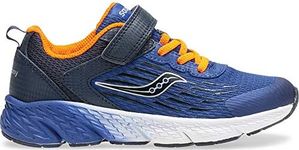 Saucony Kids Boys Wind A/C Running Shoe, Navy, 10.5 W US