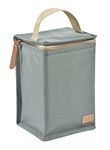 BÉABA - Insulated Baby Meal Pouch - Large Capacity - Thermal Bottle Storage - Bag For Carrying Full Meals - Foldable - Soft Waterproof Material - Sage Green