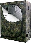 SunStream 48"x24"x60" Hydroponic Camouflage Grow Tent for Indoor Planting, 4x2 FT with Reflective Mylar, Obeservation Window and Floor Tray