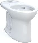 TOTO Drake Elongated Universal Height Tornado Flush Toilet Bowl with 10 Inch Rough-in and CEFIONTECT, Cotton White - C776CEFG.10#01