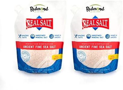 Redmond Real Salt - Ancient Fine Sea Salt, Unrefined Mineral Salt, 26 Ounce Pouch (2 Pack)