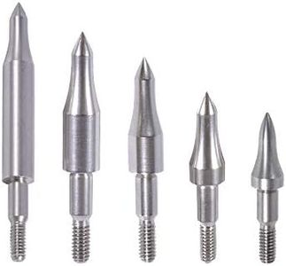 75/100/125/150/200/250/300 Grain Archery Field Points Stainless Steel Arrow Bullt Points Target Practice Broadheads for Bow Hunting 12 Pack (100 Grain)
