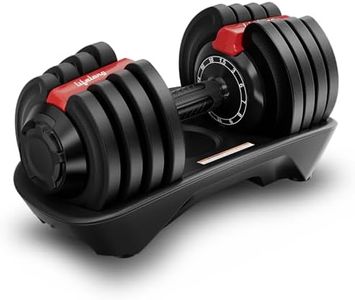 Lifelong Adjustable Dumbbell for Home Gym - 1.5kg to 18kg Easy Dumbbell Weight Adjustment - Iron Weights - Gym Equipment suitable for fitness workout at Home for Men & Women, Black (LLAD04)