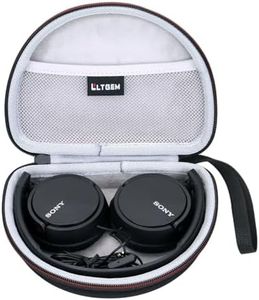 LTGEM Case Compatible with Sony MDR-ZX110 / MDRZX110AP / MDRZX110NC / MDR-ZX310AP ZX Series Wired On-Ear Headphones, Black+Grey(Case Only)