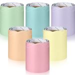 TaoBary 6 Rolls 98.4 ft Colorful Borders for Bulletin Board, Scalloped Trim Fall Bulletin Board Decorations for Autumn Thanksgiving Classroom Decor (Pastel Color)