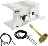 MOFLAME Fire Pit Gas Burner Spark Ignition Kit,Including Electronic Spark igniter, 304 Stainless Steel Control Panel,1/2" Straight Quarter-Turn Shut-Off Valve with Key for DIY Fire Pit