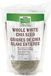 NOW Real Food, Organic Whole White Chia Seeds, Source of Essential Fatty Acids and Fiber, Certified Non-GMO, 1 kg
