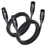 Cable Matters 2-Pack Premium XLR to XLR Microphone Cable 1.8m, XLR Cables, Mic Cable, XLR Cable