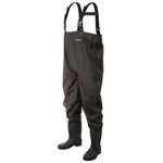 Frogg Toggs Rana II PVC Chest Wader with Cleated Sole, Brown, Size 10