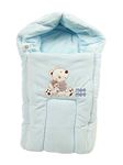 Mee Mee Baby Cozy/Warm Carry Nest Sleeping Bag & Mattress for Newborn Babies (Blue - Teddy Bear Patch)