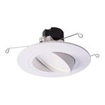 HALO RA5606927WHR 90 CRI -2700K RA Integrated LED Recessed Adjustable Gimbal Downlight Trim, 5" & 6", White