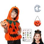 Sarvda Halloween Dress for boys girls kids and adults Cute Pumpkin Dress with Basket : 4 Years-5 Years