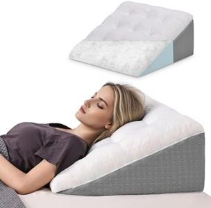 HAVARGO Keilkissen für Bett und Sofa-Doppelte Lage Memory Schaum Lesekissen-Ergonomischer Bettkeil für Reflux Schlafapnoe, Perfekt Rückenkissen für Rückenunterstützung beim Spielen -55X55X25cm
