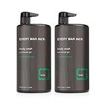 Every Man Jack Men's Body Wash - Eucalyptus Mint | 33-ounce Twin Pack - 2 Bottles Included | Naturally Derived, Parabens-free, Pthalate-free, Dye-free, and Certified Cruelty Free