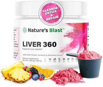 NATURES BLAST Liver 360 - Fruit Punch Flavored Liver Powder Supplement with Artichoke Extract, Turmeric, and Milk Thistle, Liver Cleanse Detox & Repair Formula, 1 Bottle