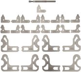 Mitutoyo 186-901, Radius Gage Set, 25 Leaves, 1/64" to 17/64" by 64ths and 9/32" to 1/2" by 32nds, 5 Radii Per Leaf