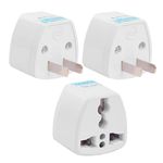 Hi-PLASST (3pcs) Type-A US Converter Plug // India to USA Universal Travel Adapter for USA, Canada, Mexico, Brazil, Philippines, Cuba, Thailand, Taiwan, Japan, Panama, etc