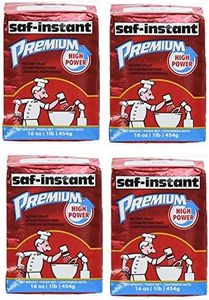 SAF Instant Premium Yeast 16 Oz, (Pack of 4)