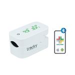 Tracky Pulse Oximeter | Bluetooth Enabled Smart Device | Non-Invasive | Pulse Rate | Oxygen Saturation | SpO2 | FDA and CE Approved