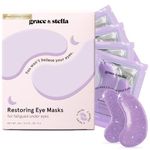 grace & stella Under Eye Gel Patches - Purple, 6 Pairs - Retinol Under Eye Patches - Gel Eye Masks for Puffy Eyes and Dark Circles - Dermatologist Tested Under Eye Masks - Vegan Eye Masks Skincare